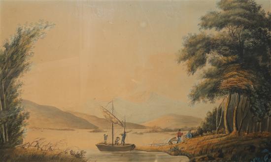 Watercolour landscape, circa 1800